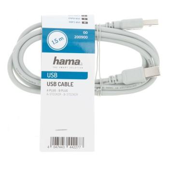 Кабел HAMA 200900 USB-A мъжко - USB-B мъжко, 1.5 м-2