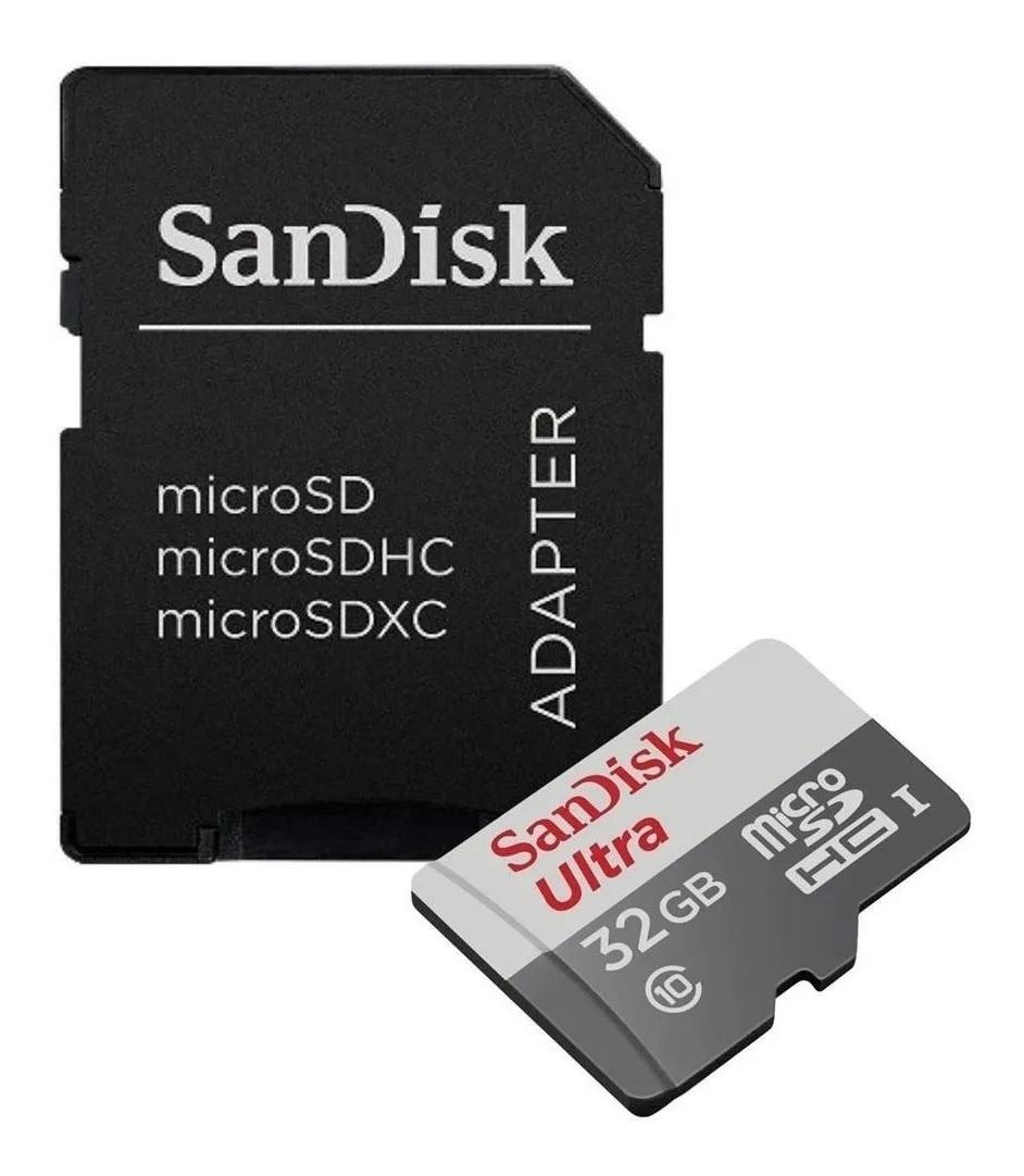 Карта памет SANDISK Ultra microSDHC UHS-I, 32GB, Class 10, 80Mb/s, Адаптер-2