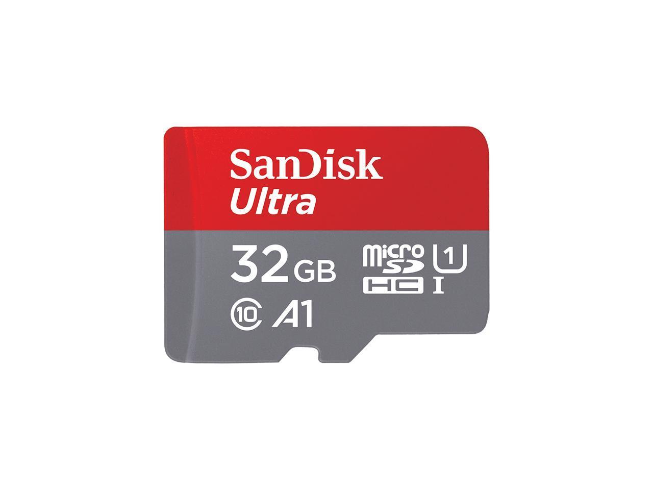 Карта памет SANDISK Ultra microSDHC, 32GB, A1, UHS-I, U1, Class 10, 120MB/s, Адаптер-1