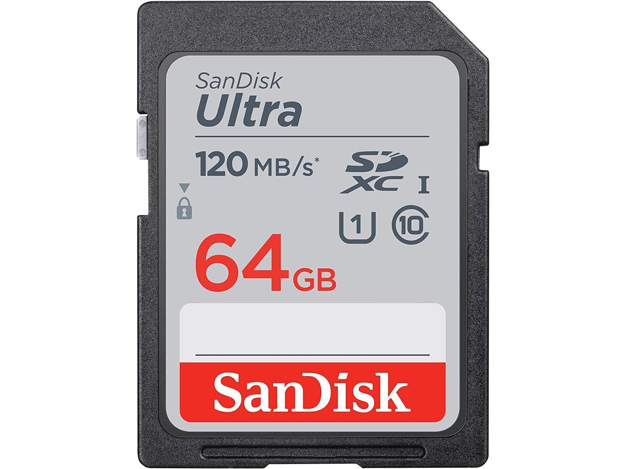 Карта памет SANDISK Ultra SDXC, 64GB, Class 10, U1, 120 Mb/s