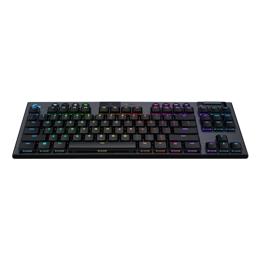 Безжична геймърска механична клавиатура Logitech, G915 TKL Black Lightsync RGB, Tactile суичове-3
