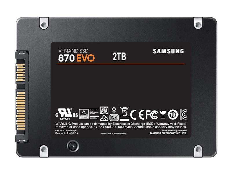 SSD SAMSUNG 870 EVO SATA 2.5&rdquo;, 2TB, SATA 6 Gb/s, MZ-77E2T0B/EU-2