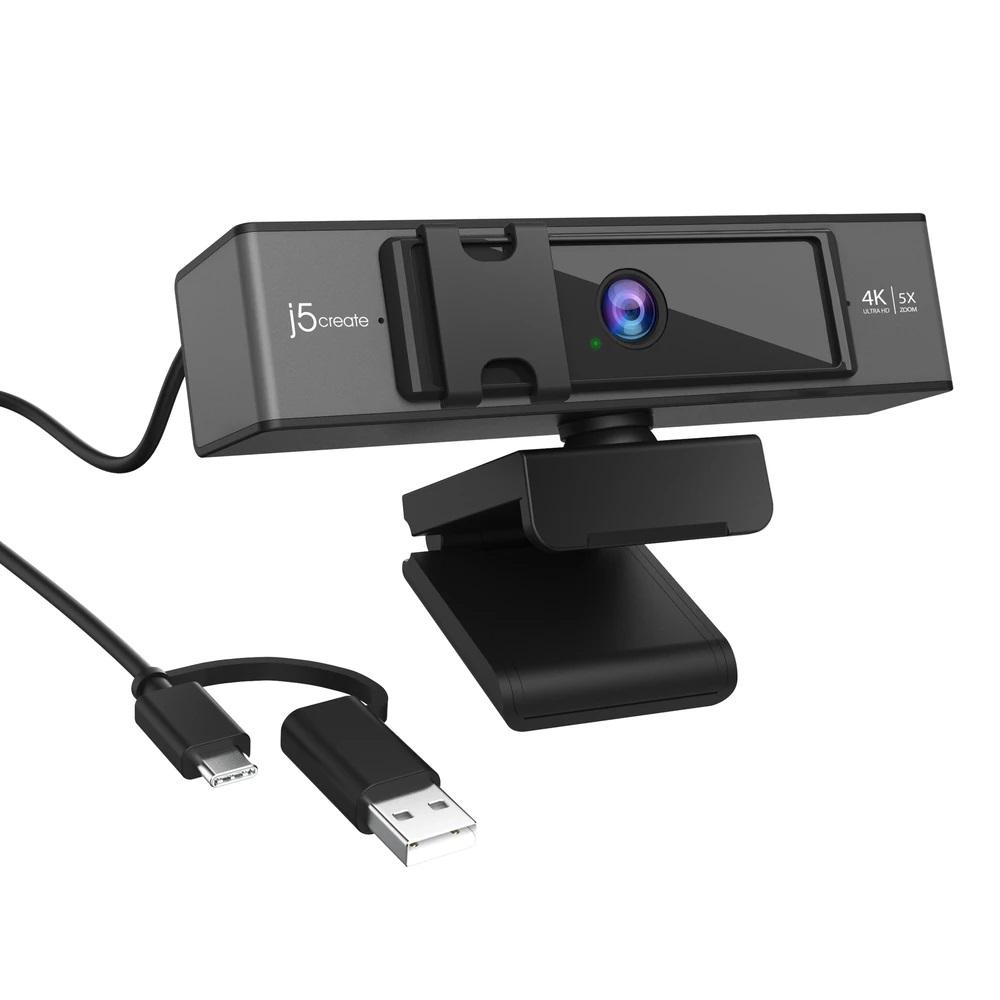 Уеб камера j5create JVCU435, 4K UltraHD, микрофон, USB, 360&deg; Rotation, 5x Digital Zoom, Remote Control, Черен-3
