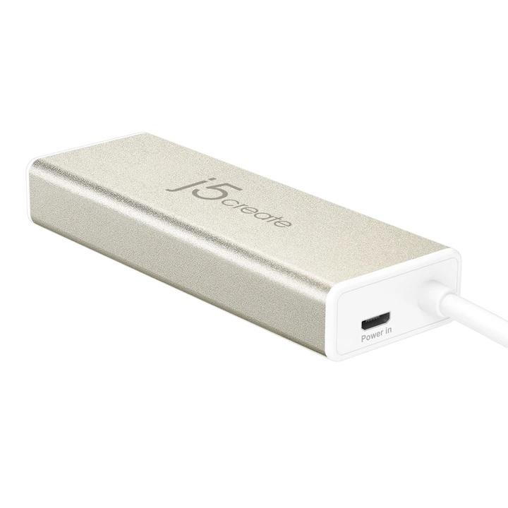 Хъб 3-портов J5create JCH347, USB-C 3.1,  USB-A 3.0, SD/Micro SD Card Reader-2