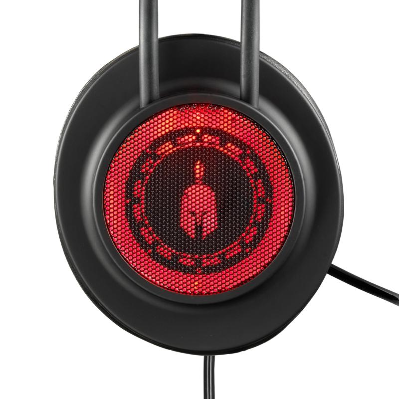 Геймърски слушалки Spartan Gear Myrmidon II, Микрофон, Черен/Червен-3