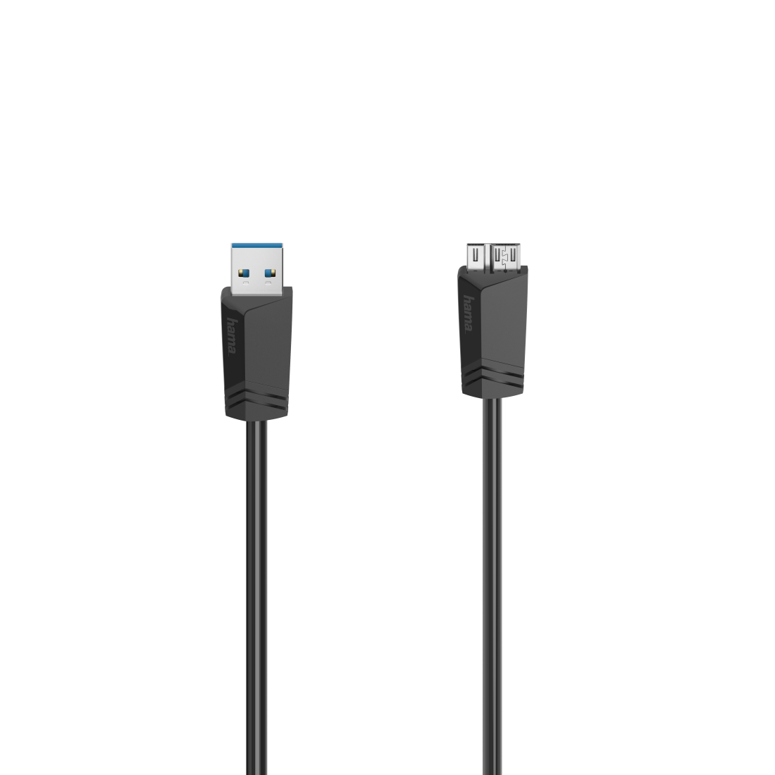 Кабел HAMA, USB 3.0 A мъжко - USB 3.0 Micro B мъжко, 1.5 м, 5Gbit/s, Черен