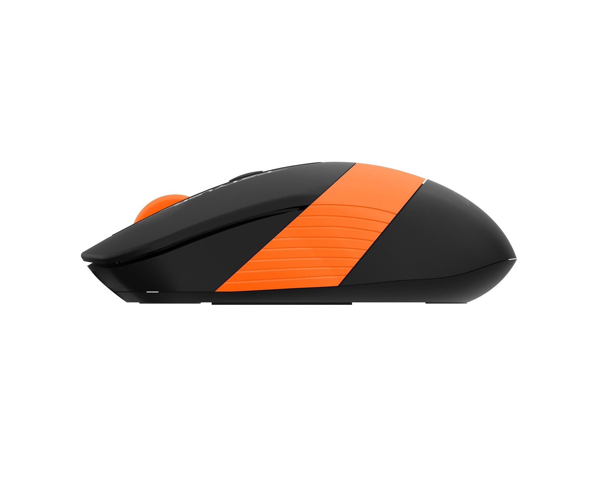 Оптична мишка A4tech FG10S Fstyler, безжична, безшумна, Черен/Оранжев-2