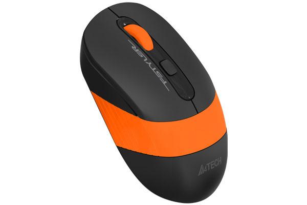 Оптична мишка A4tech FG10S Fstyler, безжична, безшумна, Черен/Оранжев-3