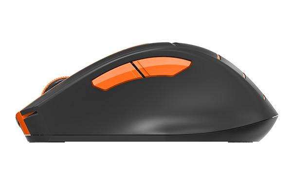 Оптична мишка A4tech FG30S Fstyler, безжична безшумна, Оранжев-4
