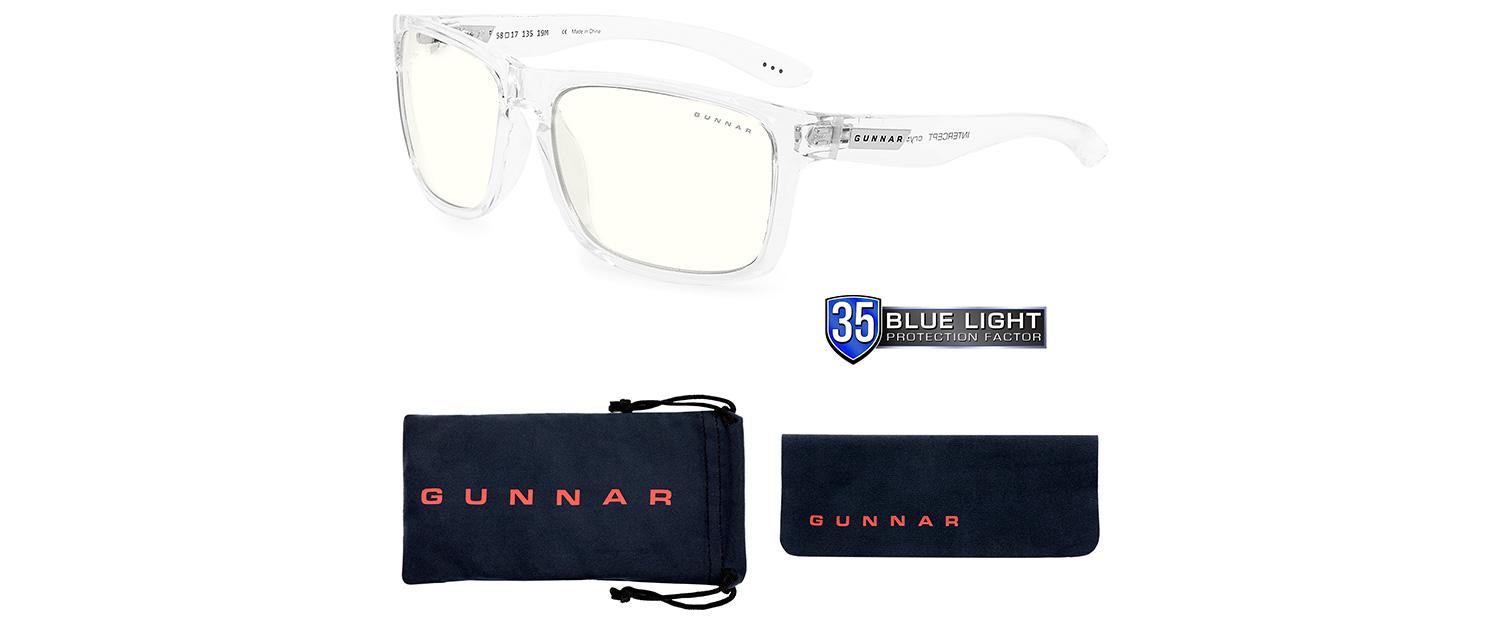 Компютърни очила GUNNAR Intercept Crystal, Clear, Бял-4