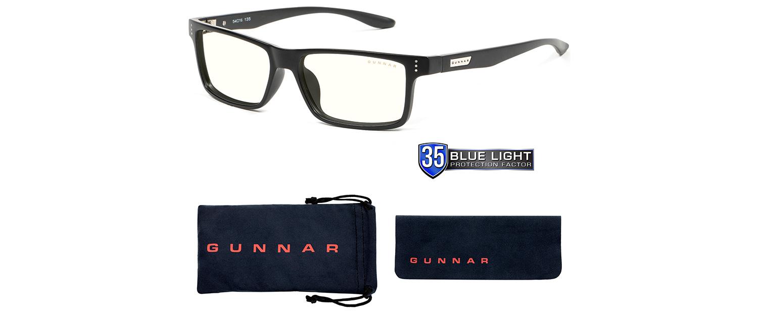 Компютърни очила GUNNAR Vertex Onyx, Clear Natural, Черен-4