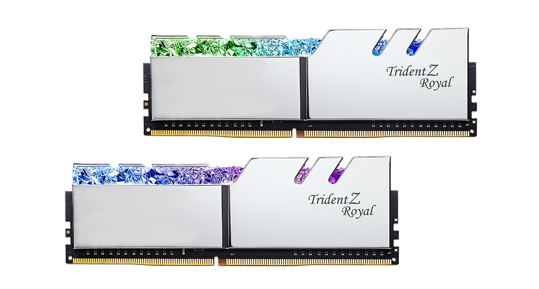 Памет G.SKILL Trident Z Royal Silver 16GB(2x8GB) DDR4 PC4-32000 4000MHz CL16 F4-4000C16D-16GTRSA