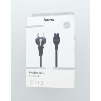 Захранващ кабел HAMA Шуко, 3pin(IEC C5) женско, 2.5м, Черен-2