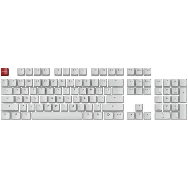 Капачки за механична клавиатура Glorious Aura PBT Doubleshot 105-Keycap White US-Layout-2