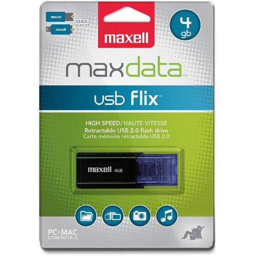 USB памет MAXELL FLIX, USB 2.0, 4GB, Черна-1