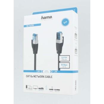Мрежов кабел HAMA,S/FTP CAT 6a, 10 Gbit/s, S/FTP RJ-45-RJ45, 5 m, Черен-2