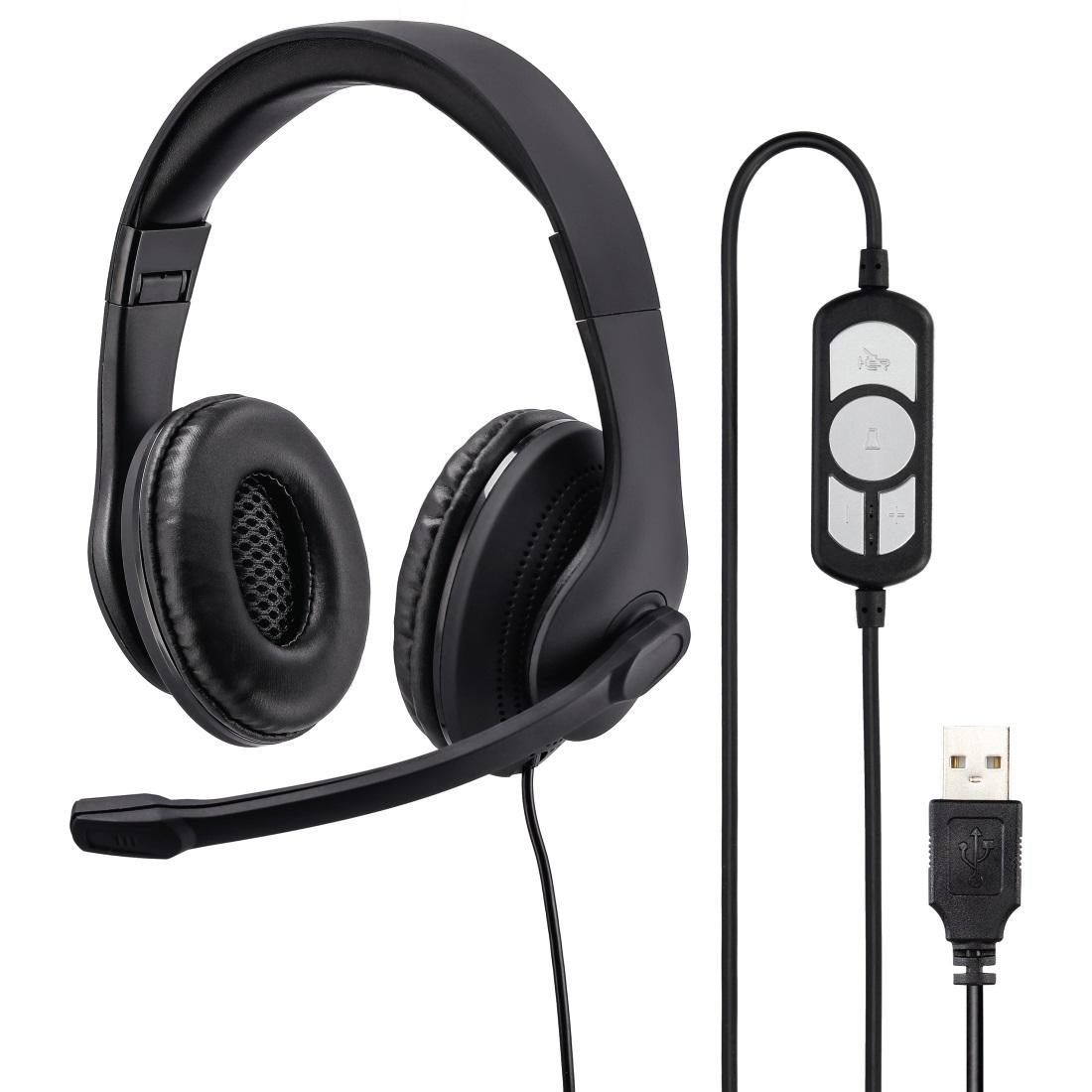 Комплект за стрийминг Hama, Камера C-400 FullHD и слушалки с микрофон HS-USB300, USB-3