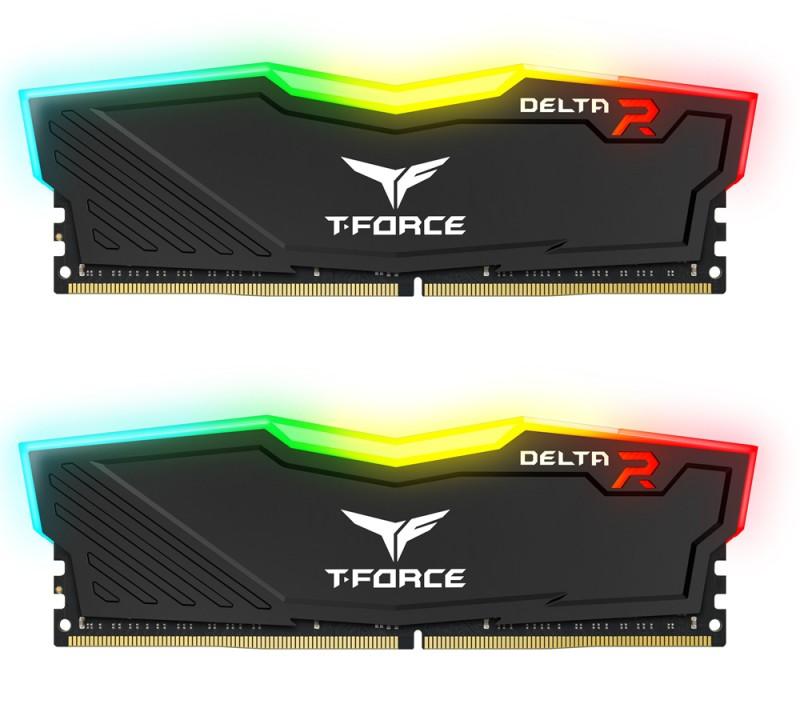 Памет Team Group T-Force Delta RGB Black, DDR4, 64GB (2x32GB), 3200MHz, CL16-18-18-38 1.35V