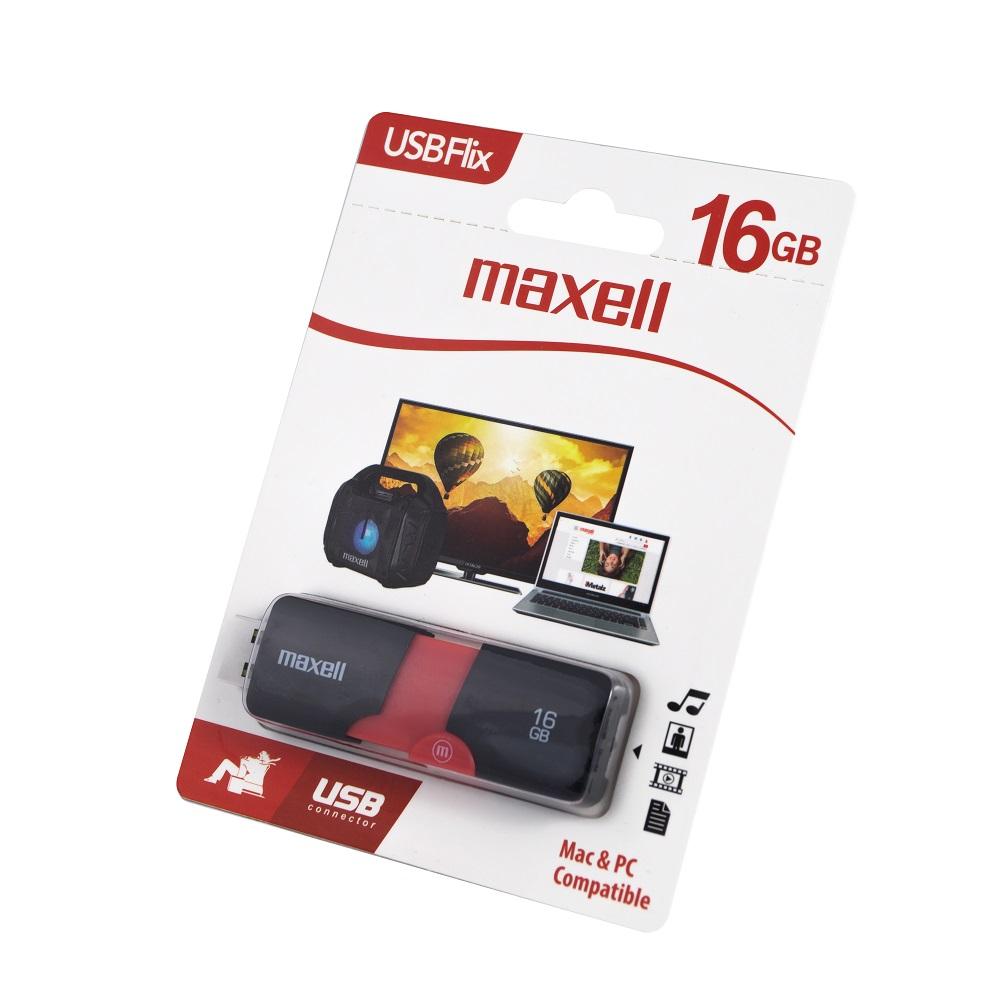 USB памет MAXELL FLIX, USB 2.0, 16GB, Черен-2