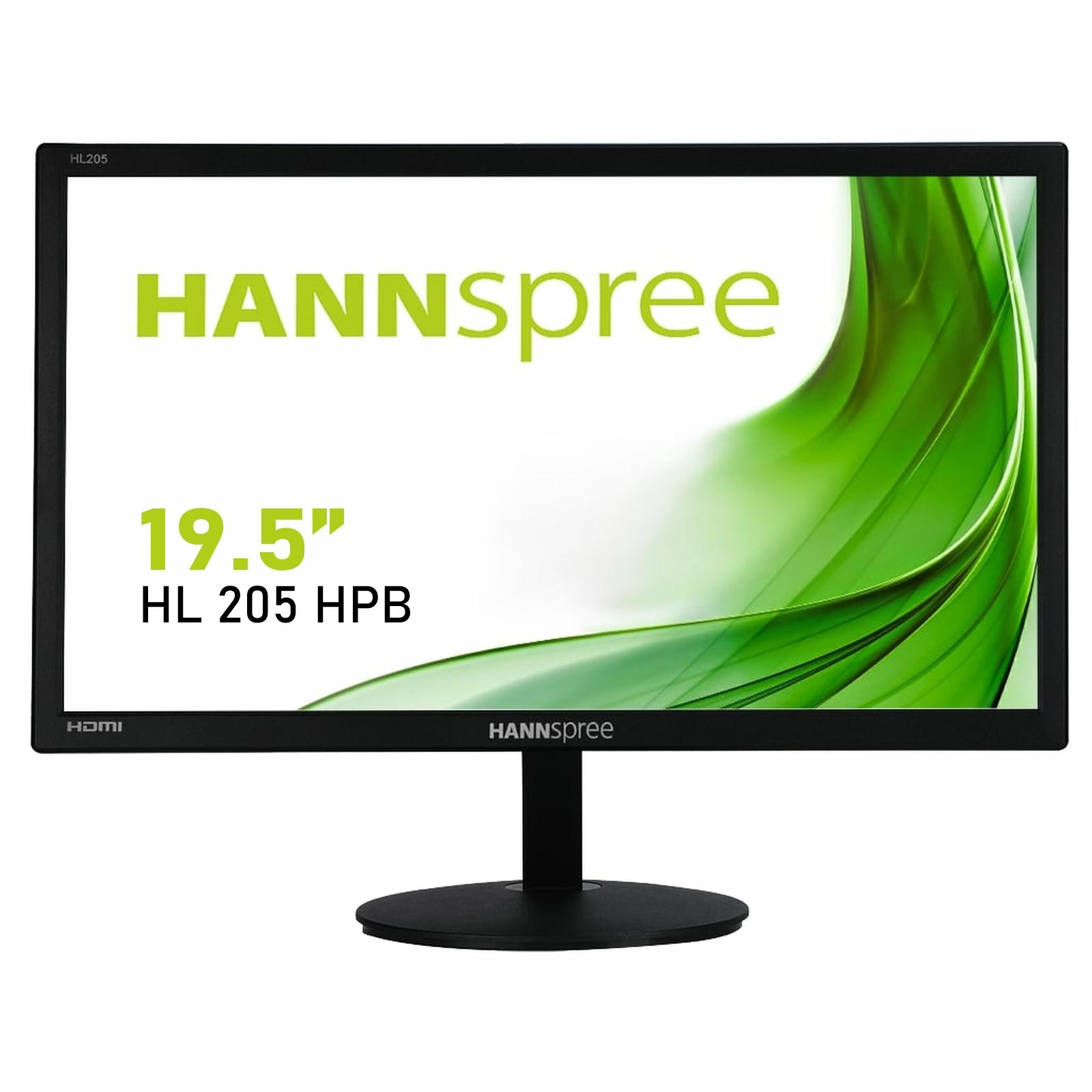 Монитор HANNSPREE HL205HPB, LED, 19.5 inch, Wide, Full HD, D-Sub, HDMI, Черен