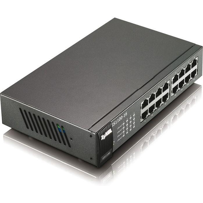 Суич ZYXEL GS1100-16, 16 портов, Gigabit, за монтиране в шкаф-3