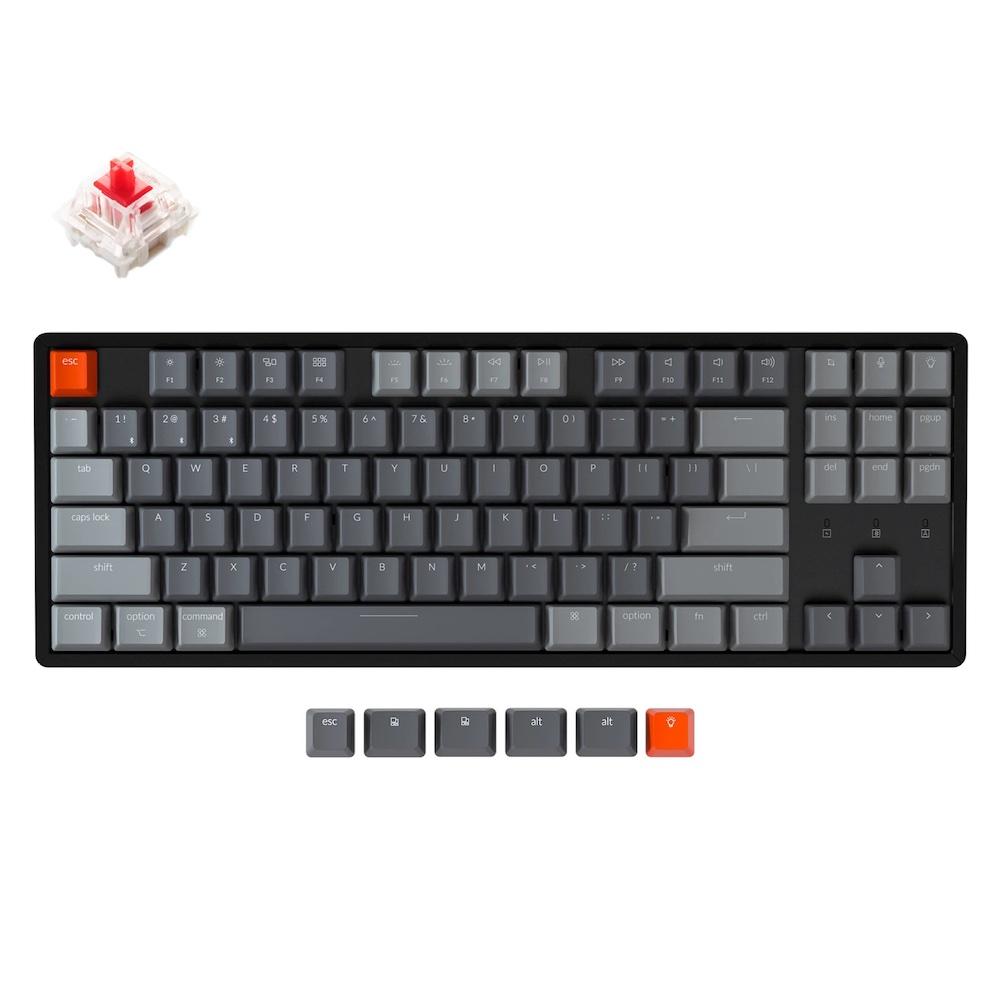 Геймърска Механична клавиатура Keychron K8 Aluminum Hot-Swappable TKL Gateron Red Switch RGB LED ABS