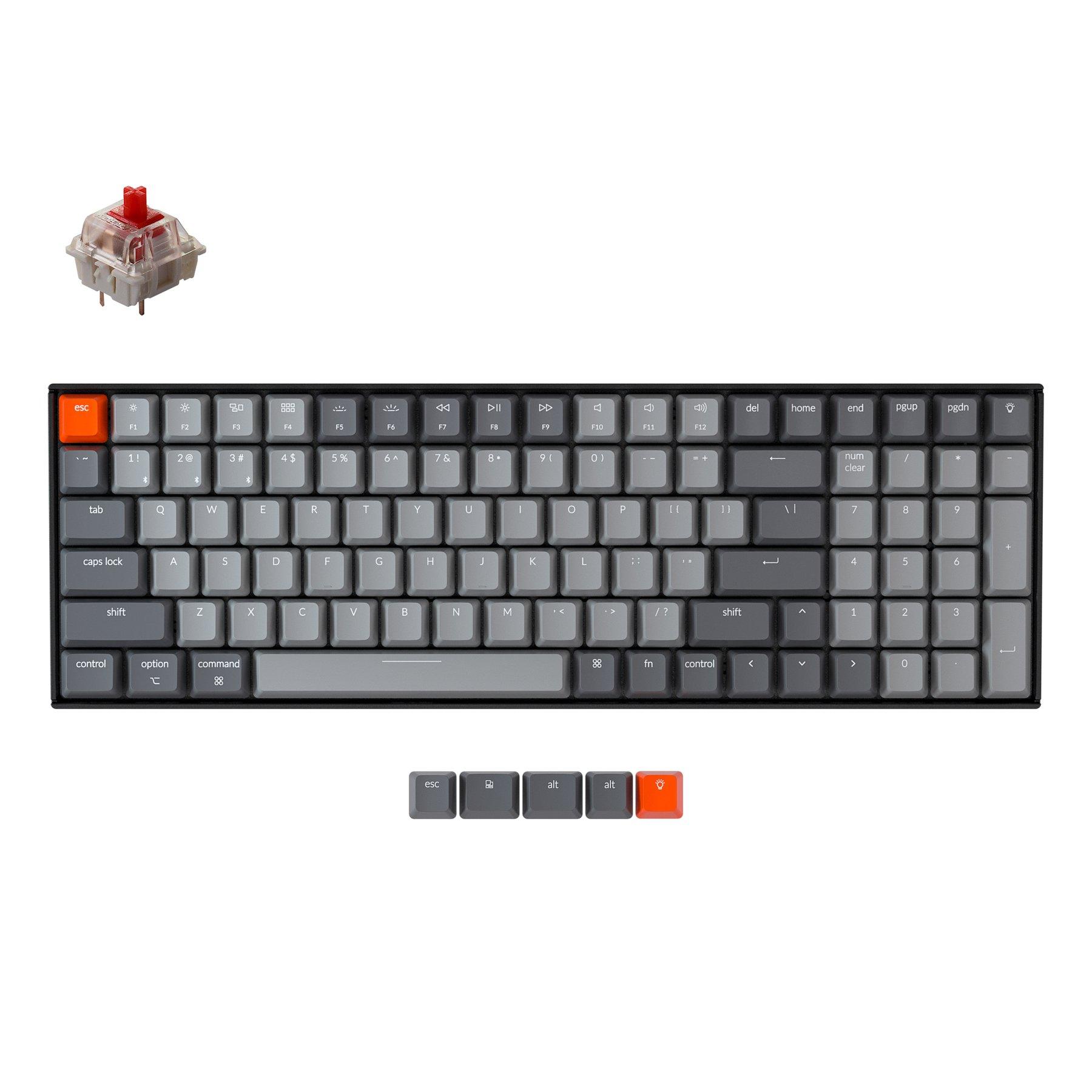 Геймърска Механична клавиатура Keychron K4 Hot-Swappable Full-Size Gateron Red Switch White LED Gateron Red Switch ABS-2
