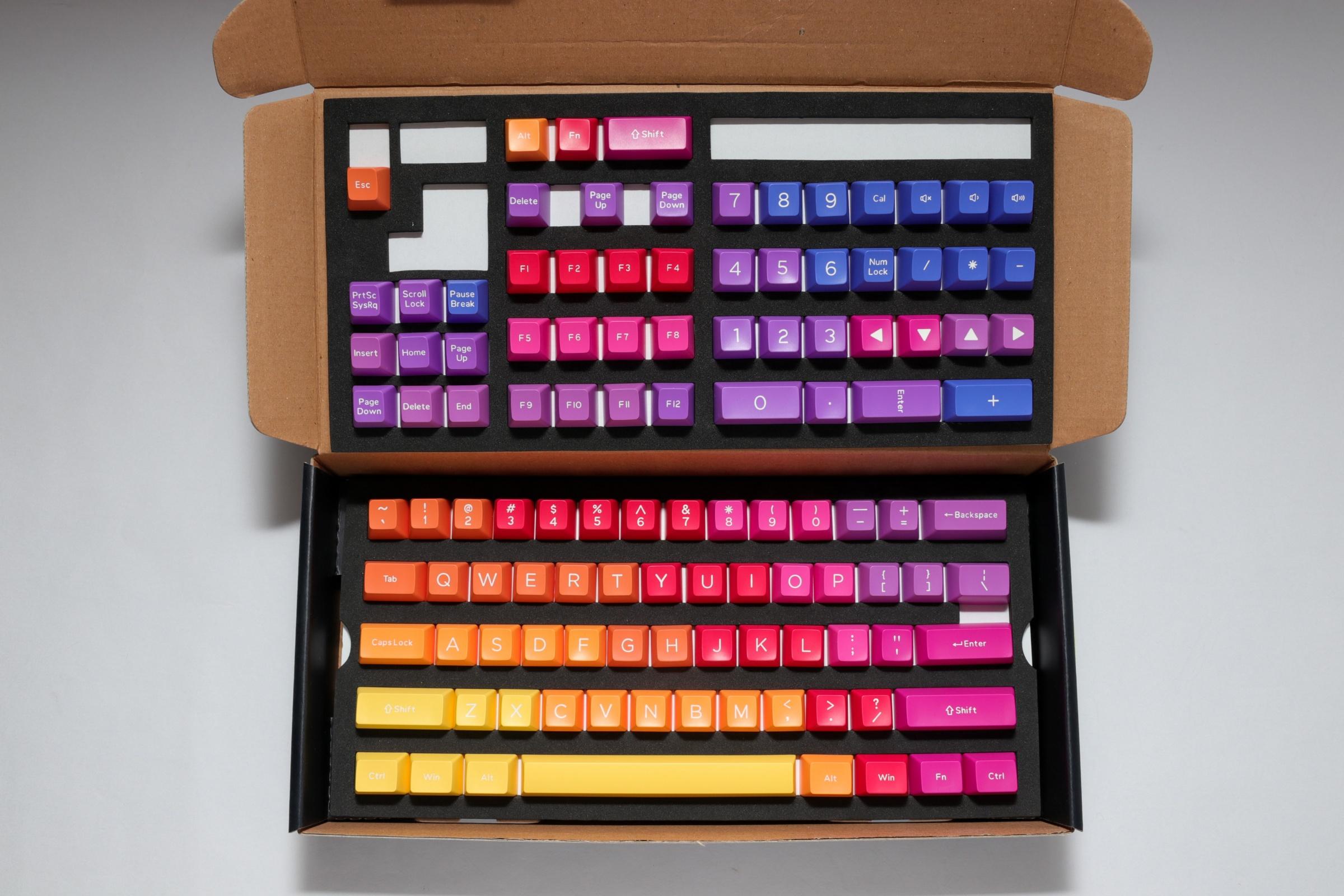 Капачки за механична клавиатура Ducky Afterglow, 108-Keycap Set ABS, Double-Shot, US Layout-2
