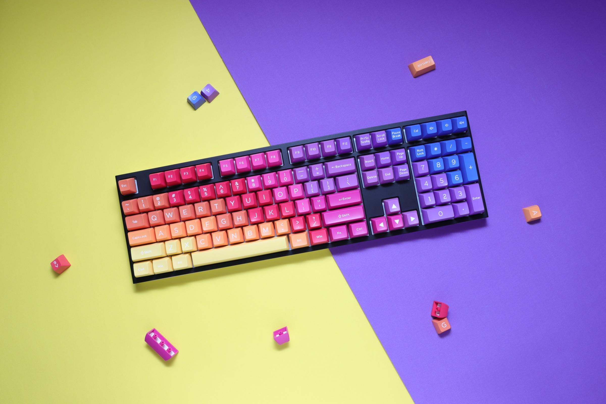 Капачки за механична клавиатура Ducky Afterglow, 108-Keycap Set ABS, Double-Shot, US Layout-3