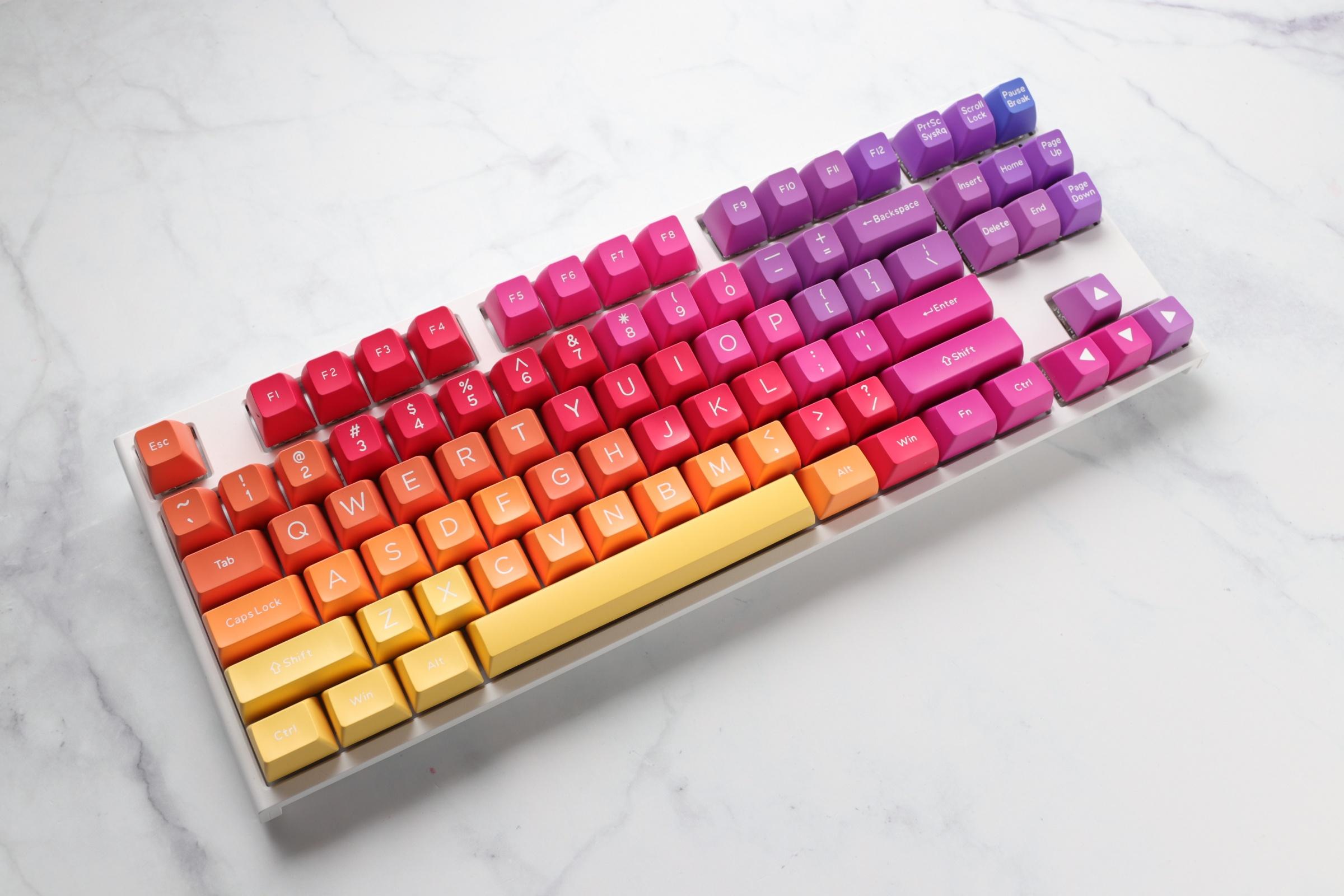 Капачки за механична клавиатура Ducky Afterglow, 108-Keycap Set ABS, Double-Shot, US Layout-4