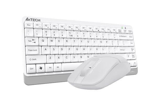 Комплект клавиатура и мишка A4TECH FG1112 Fstyler, Безжичен, 2.4 GHz, Бял-3