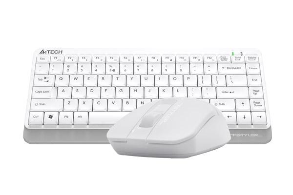 Комплект клавиатура и мишка A4TECH FG1112 Fstyler, Безжичен, 2.4 GHz, Бял-4