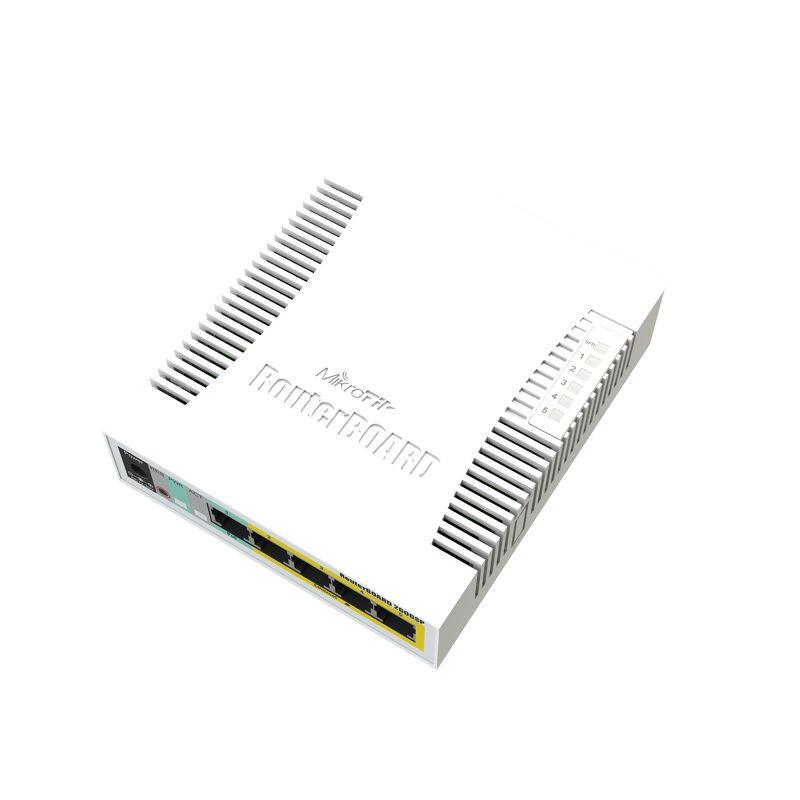Рутер MikroTik RB260GSP, 5-port 10/10/1000+1xSFP, PoE
