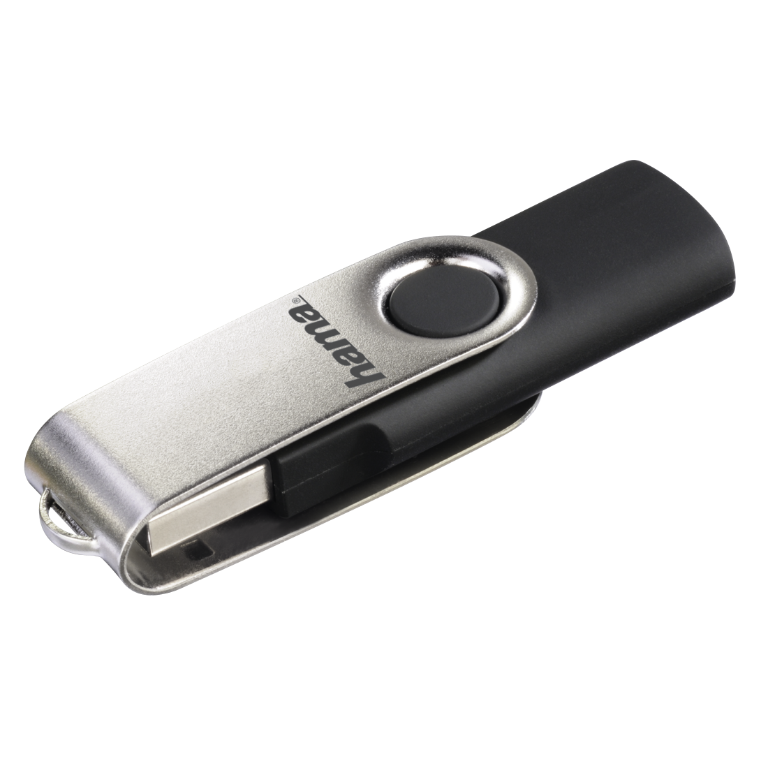 USB памет HAMA Rotate, 64GB, USB 2.0, 10 MB/s, Черен-1