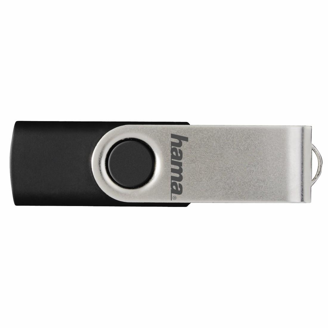 USB памет HAMA Rotate, 64GB, USB 2.0, 10 MB/s, Черен-2