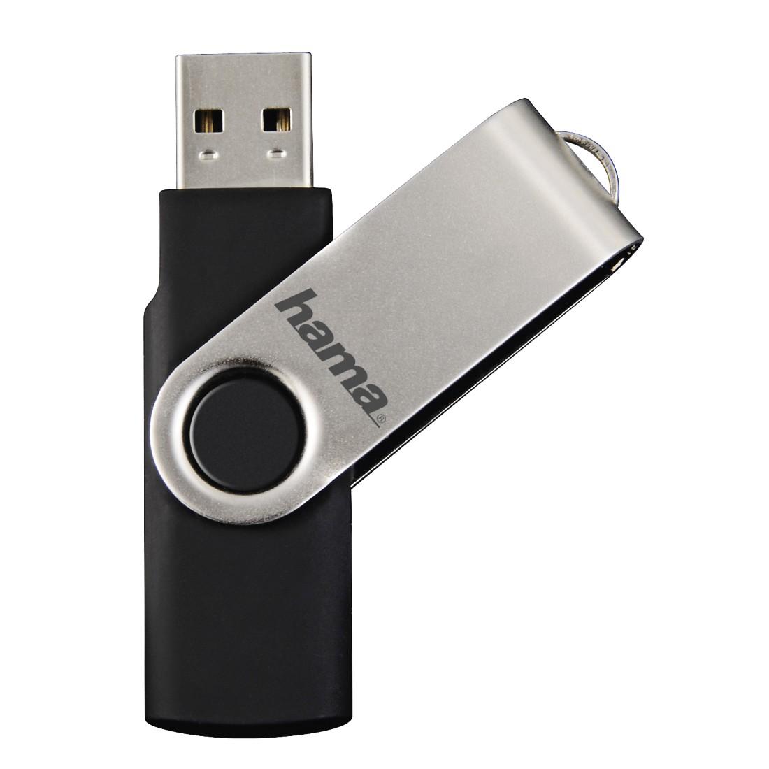 USB памет HAMA Rotate, 128GB, USB 2.0,10 MB/s, Черен-4