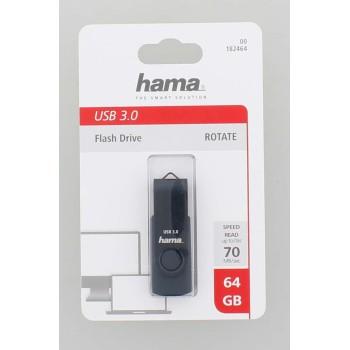 USB памет HAMA Rotate, 64GB, USB 3.0 70 MB/s, Петролно синьо-4