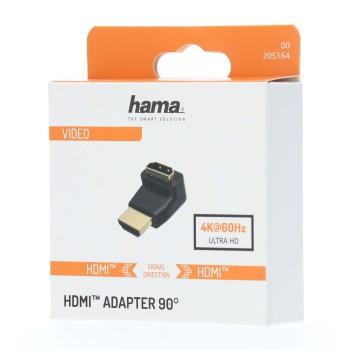 Адаптер HAMA 205164, HDMI мъжко - HDMI женско, на 90&deg;, Черен-2