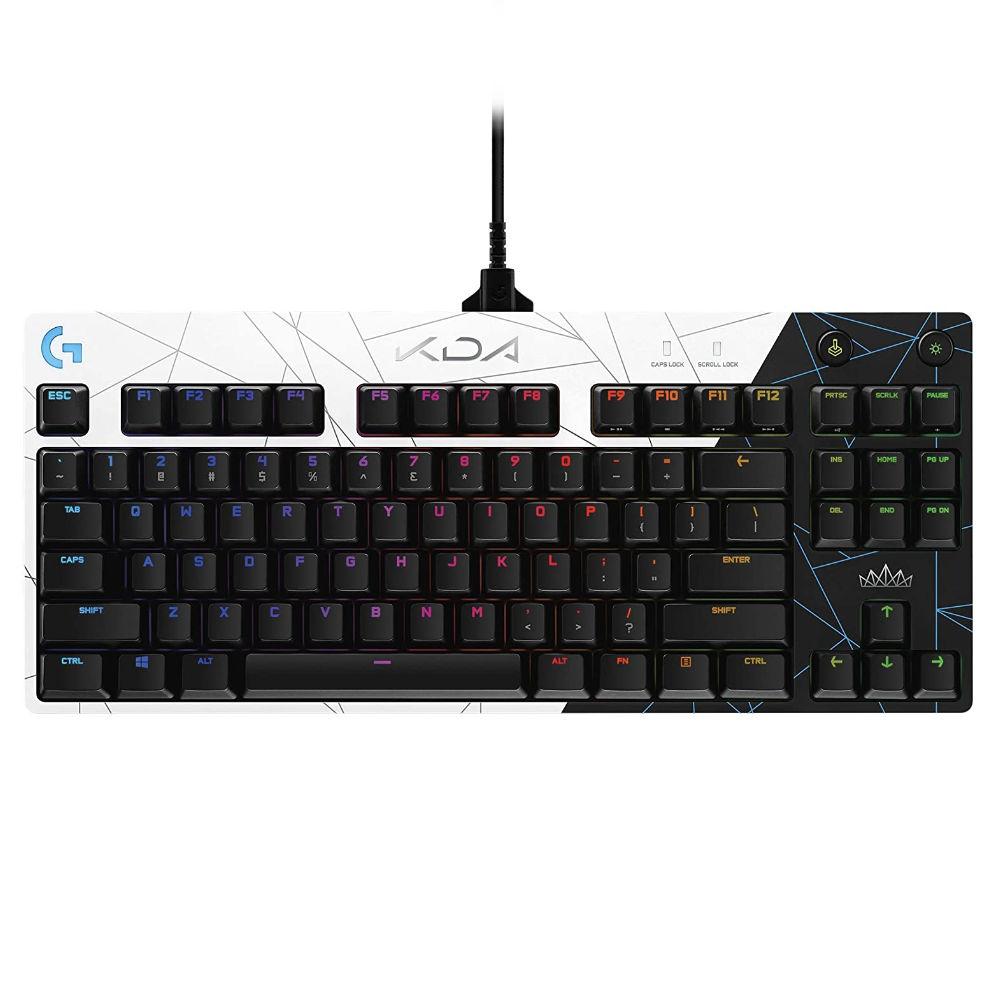 Геймърска механична клавиатура Logitech G Pro K/DA GX Brown Tactile RGB 
