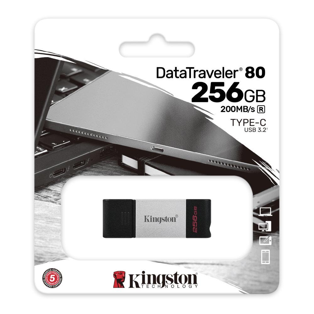USB памет KINGSTON DataTraveler 80, 256GB, USB-C 3.2 Gen 1, Черна-4