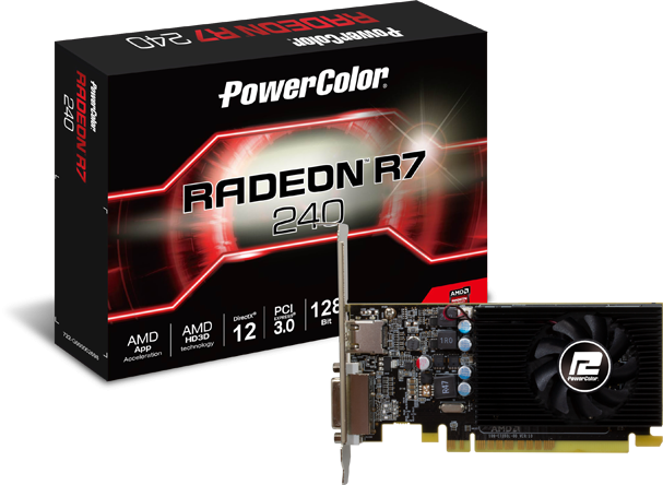 Видеокарта PowerColor AMD Radeon R7 240 4GB 128BIT GDDR5-4