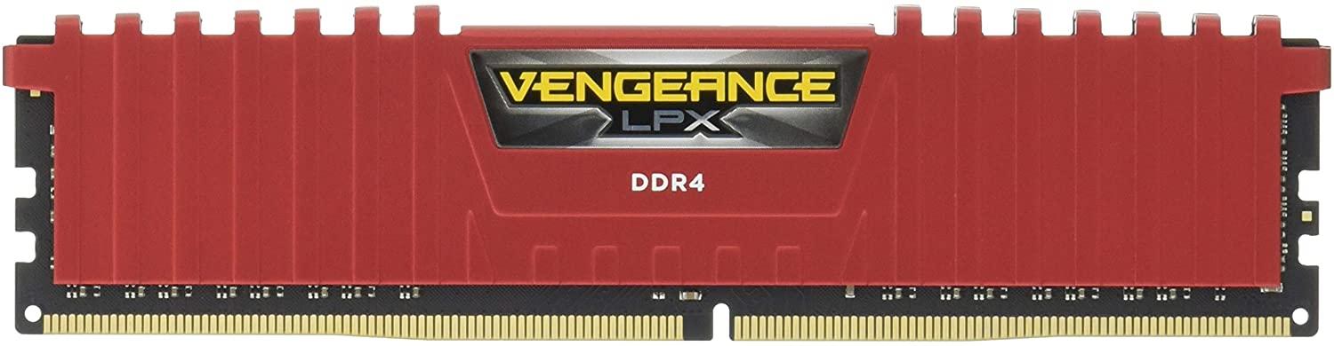 Памет CORSAIR VENGEANCE LPX, 8GB (1 x 8GB), DDR4, 2400MHz, C16, Red