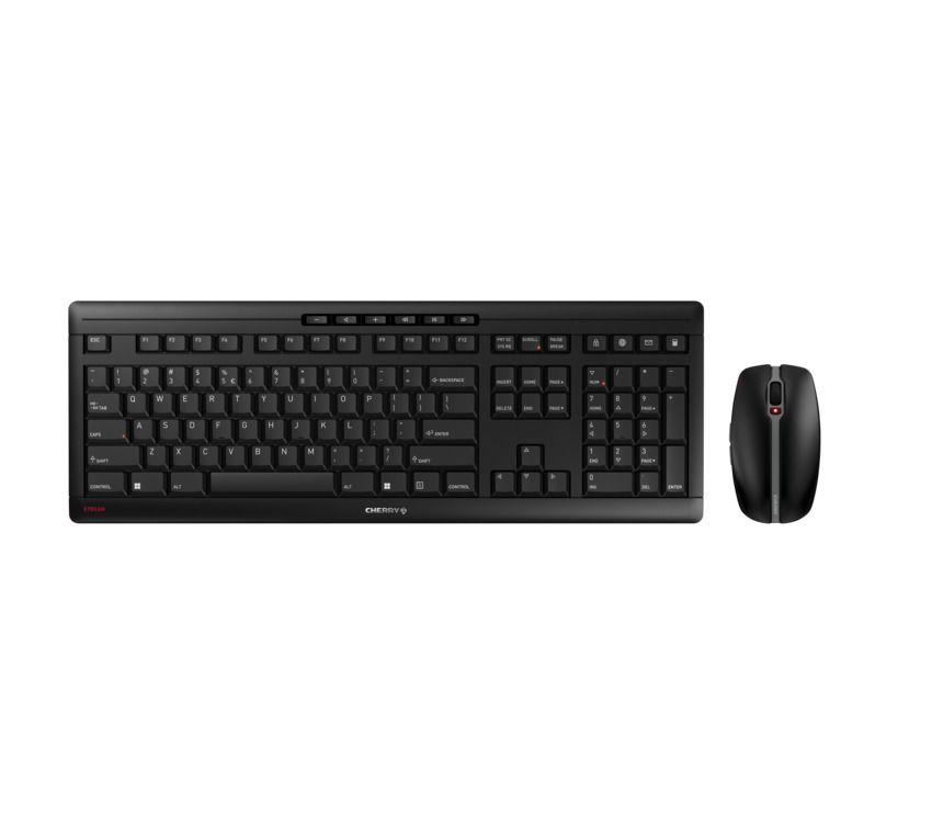 Kомплект безжична клавиатура с мишка CHERRY STREAM Desktop Recharge, Черен