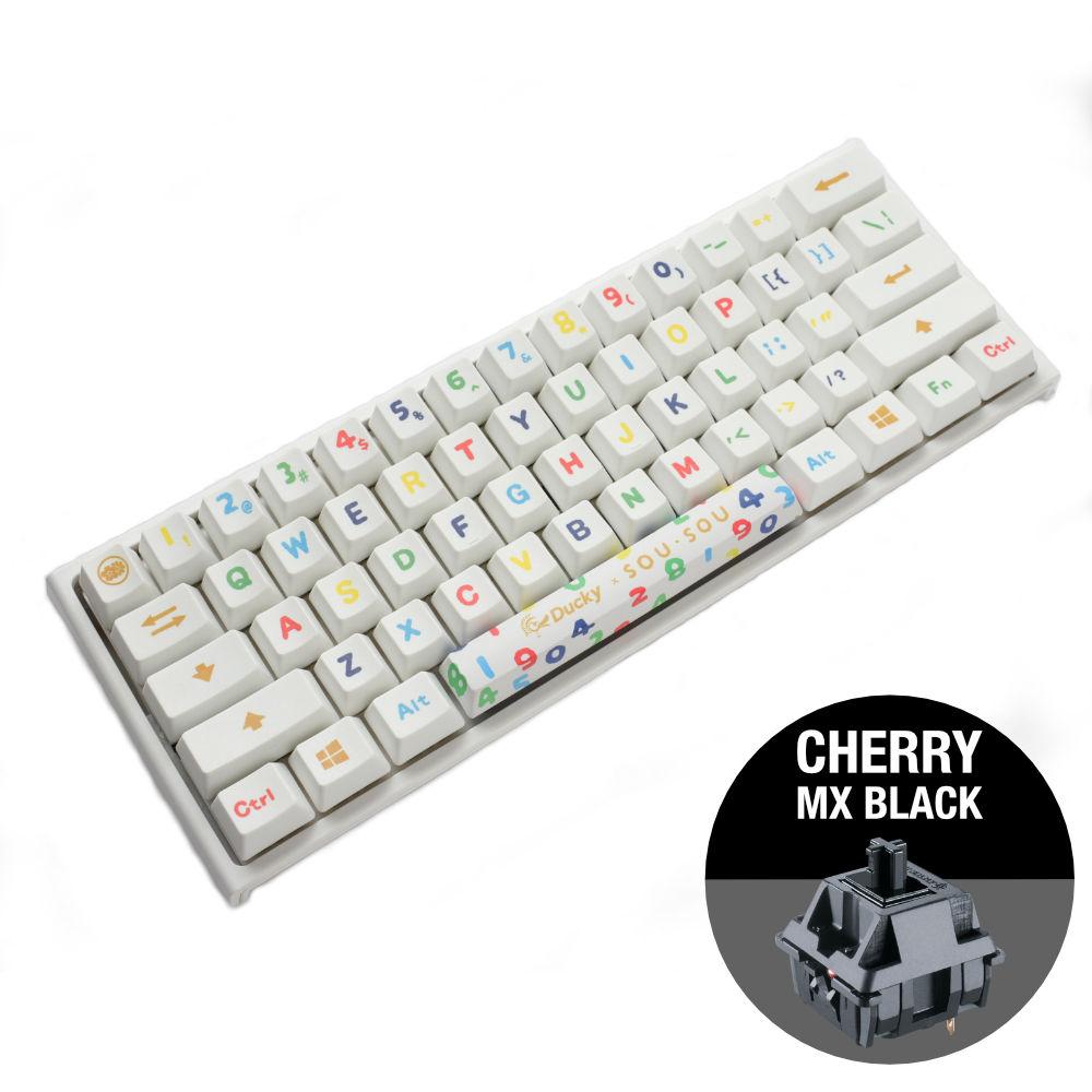 Геймърска механична клавиатура Ducky x SOU SOU One 2 Mini White RGB, Cherry MX Black-2