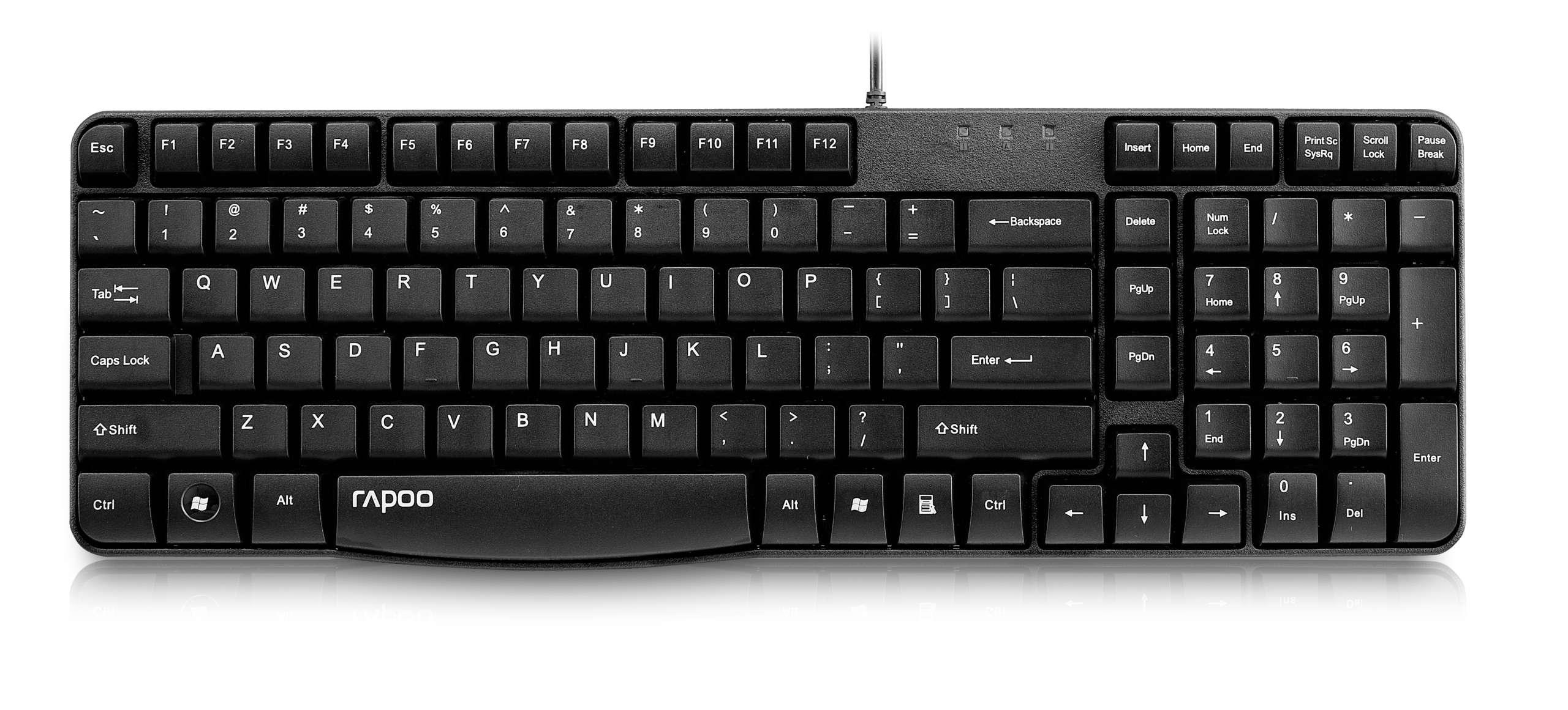 Жична клавиатура RAPOO N2400, USB 3.0, Черен-2