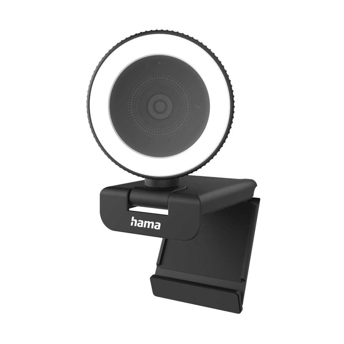 Уеб камера HAMA C-800 Pro, QHD с дистанционно, Стерео микрофон, Пръстеновидна светлина, Черен-3