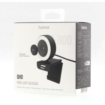 Уеб камера HAMA C-800 Pro, QHD с дистанционно, Стерео микрофон, Пръстеновидна светлина, Черен-4