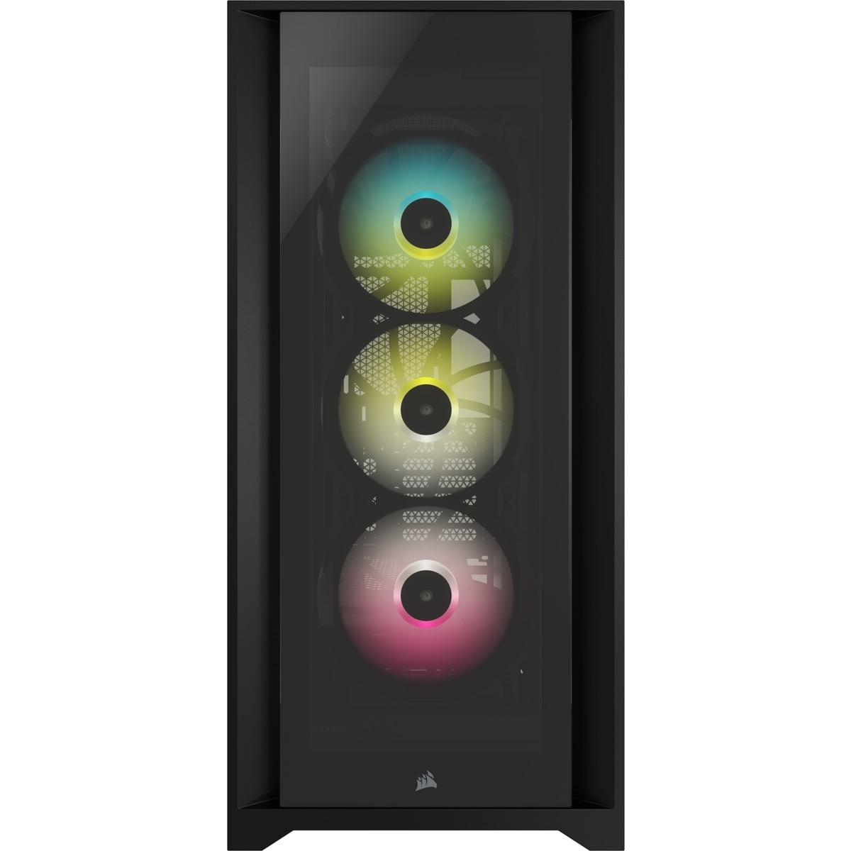 Кутия Corsair iCUE 5000X RGB Mid Tower, Tempered Glass, Черна-2