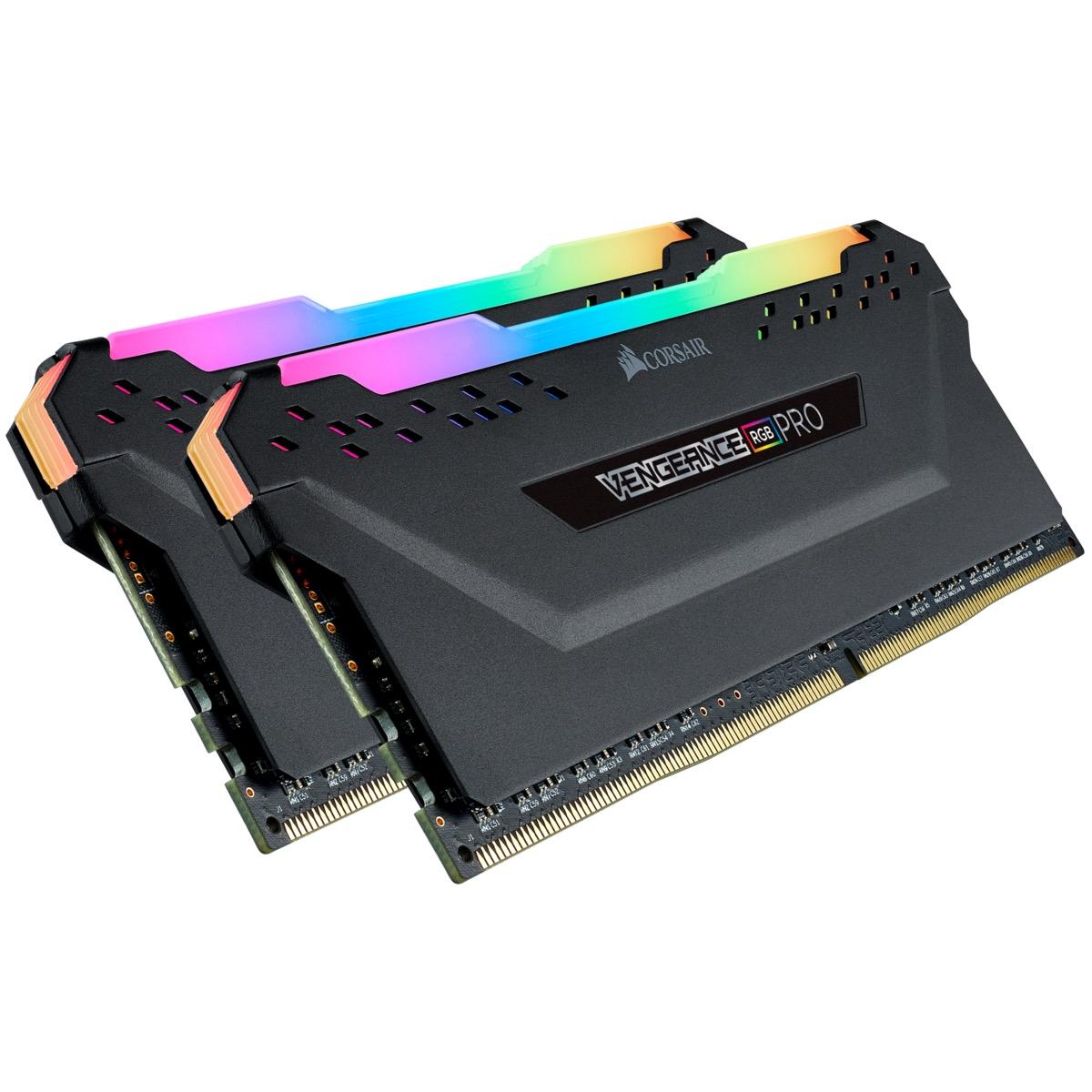 Памет Corsair Vengeance PRO RGB Black 16GB(2x8GB) DDR4 PC4-28800 3600MHz CL18 CMW16GX4M2D3600C18-3