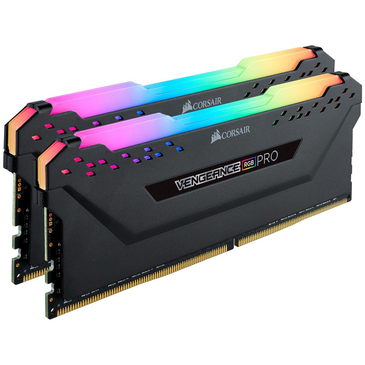 Памет Corsair Vengeance PRO RGB Black 16GB(2x8GB) DDR4 PC4-28800 3600MHz CL18 CMW16GX4M2Z3600C18 AMD Ryzen Optimized-2